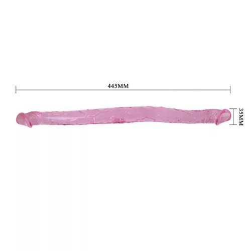 BAILE - prémium rózsaszín dupla dildó 44,5 cm