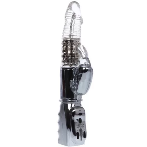 BAILE Amour Missile - átlátszó forgó vibrátor 26,5 cm