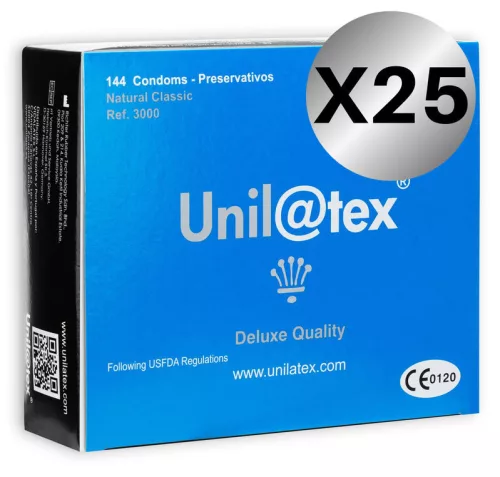 Unilatex Natural óvszer - 25x144 db