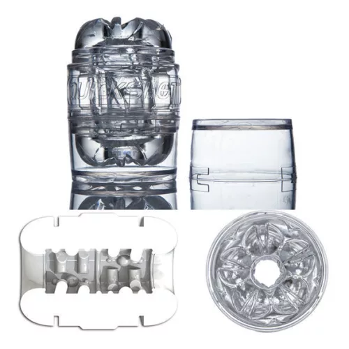 Fleshlight Quickshot Vantage kompakt, dupla maszturbátor - áttetsző