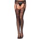 LEG AVENUE – érzéki fűző és harisnya szett, fekete