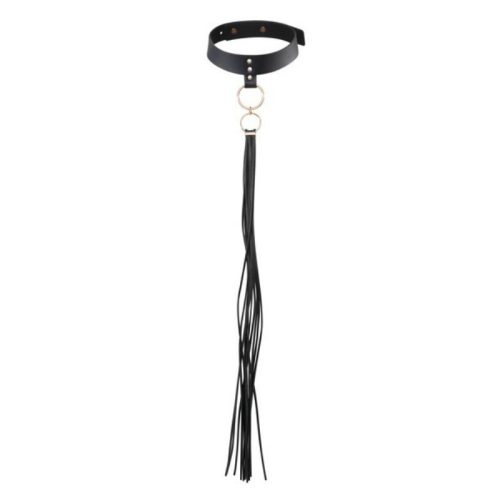 Bijoux Indiscrets Maze – elegáns fekete nyakörv