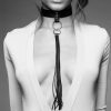 Bijoux Indiscrets Maze – elegáns fekete nyakörv