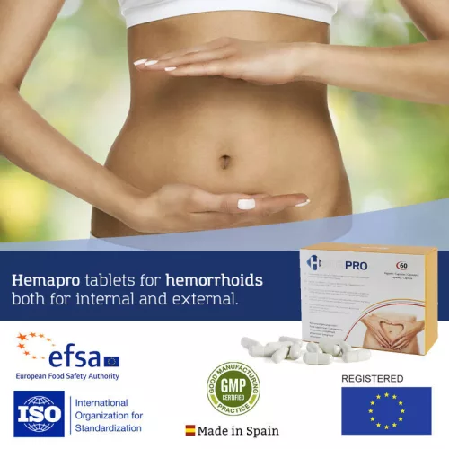 500 Cosmetics Hemapro emésztést és végbélkomfortot támogató étrend-kiegészítő - 60 kapszula