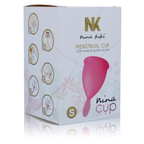 Nina Kikí - Prémium menstruációs kupa S méretben, rózsaszín