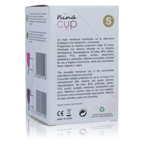 Nina Kikí - Prémium menstruációs kupa S méretben, rózsaszín