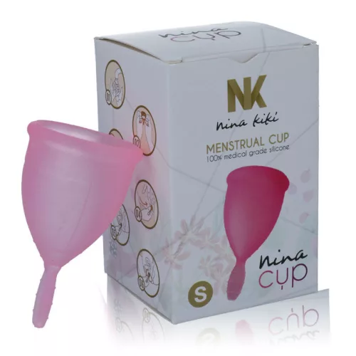 Nina Kikí - Prémium menstruációs kupa S méretben, rózsaszín