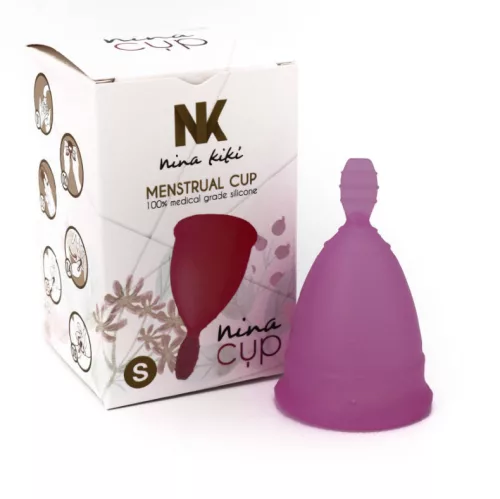 NINA KIKÍ - prémium menstruációs bögre, lila, S méret