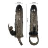 BAILE Brave Man – nyúl formájú péniszköpeny fekete 16,5 cm
