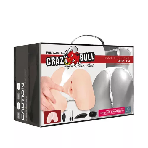 CRAZY BULL - vibráló, élethű hüvely és végbél élmény