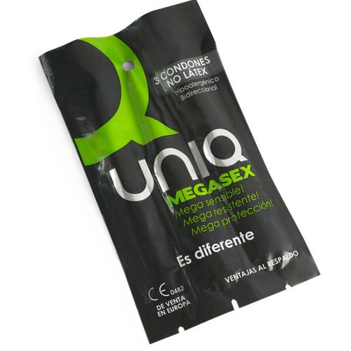 UNIQ - MEGASEX LATEXMENTES ÉRZÉKENY ÓVSZER 3 DARAB