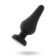 INTENSE - prémium fekete szilikon anál plug 9,8 cm