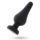 INTENSE PIPO M - prémium fekete szilikon anál plug 11 cm