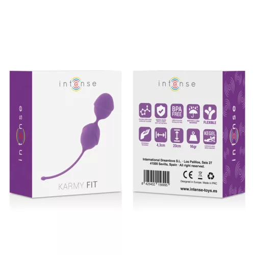 INTENSE KARMY FIT – prémium szilikon Kegel golyó lila