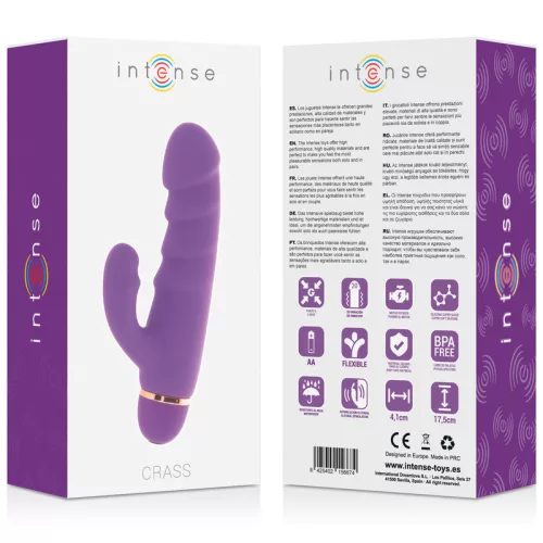 INTENSE – 20 sebességes szilikon vibrátor lilában