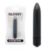 GLOSSY – prémium vékony vibrátor fekete színben