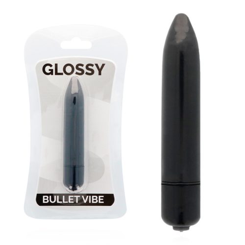 GLOSSY – prémium vékony vibrátor fekete színben