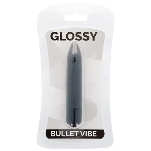 GLOSSY – prémium vékony vibrátor fekete színben