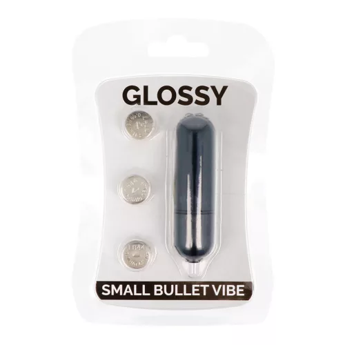 GLOSSY – kis prémium vibráló izgató fekete színben