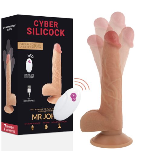 CYBER SILICOCK – távirányítós, reális dildó 23,88 cm