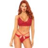 LEG AVENUE 2 RÉSZES SZETT CSIPKE BRALETTE ÉS TANGA S/M