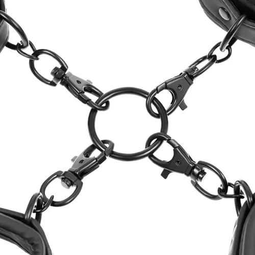FETISH SUBMISSIVE – bőrkezes kézi-és bokakötöző szett