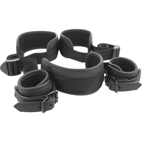 Fetish Submissive – nyitott lábú bilincs prémium neoprénnel