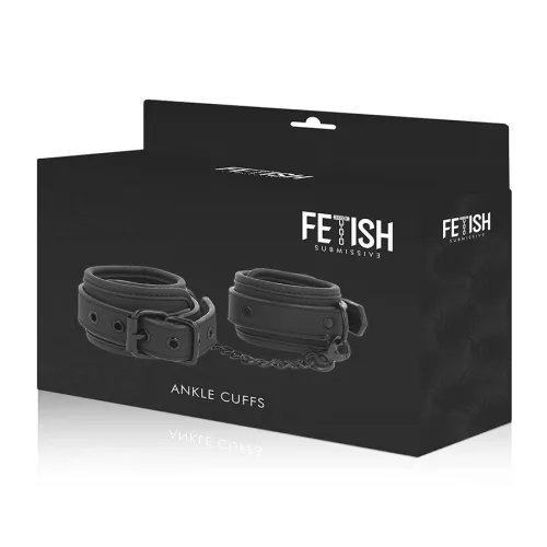 Fetish Submissive – vegán bőr boka bilincsek puha béléssel