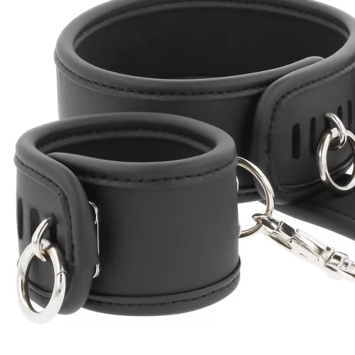 FETISH SUBMISSIVE - prémium vegán bőr nyakék és bilincs