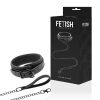 FETISH SUBMISSIVE - láncnyakörv prémium bőr béléssel