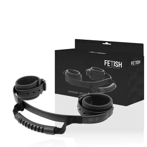 Fetish Submissive – bőr bébi hibrid bilincs kezelővel
