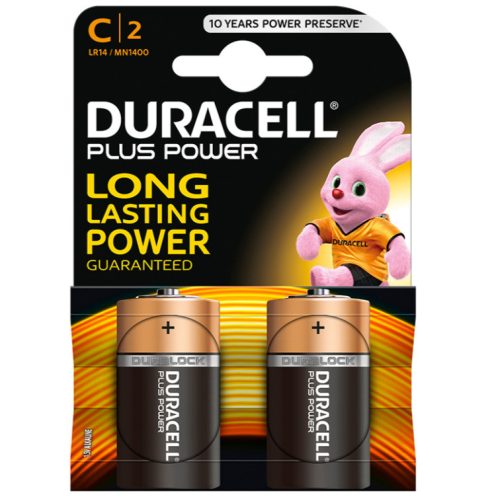 DURACELL - Plus Power C elem (2 db) - megbízható energia