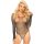 LEG AVENUE - érzéki hosszú ujjú bodysuit fekete színben