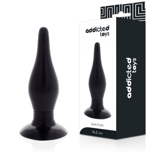 ADDICTED TOYS – prémium fekete anális dugó 14,5 cm