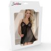 SUBBLIME BABYDOLL - FEHÉR VIRÁGOS CSIPKE FEKETE S/M