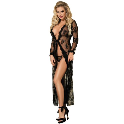 SUBBLIME – virágmintás babydoll köntös, egy méret