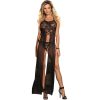 SUBBLIME - fekete dressz-top és tanga szett S/M