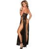 SUBBLIME - fekete dressz-top és tanga szett S/M