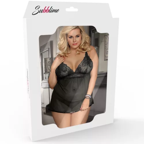 SUBBLIME – elegáns fekete ruha-top és tanga szett