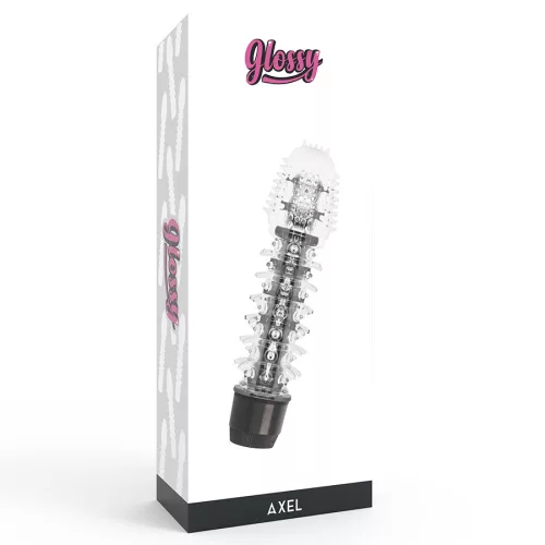 GLOSSY Axel Black – prémium fekete vibrátor