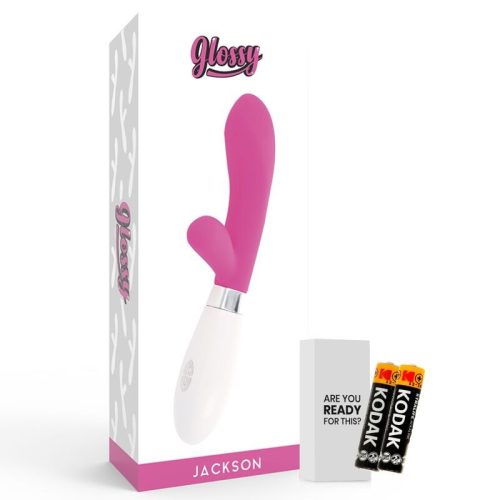 GLOSSY Jackson Rabbit – elegáns rózsaszín vibrátor