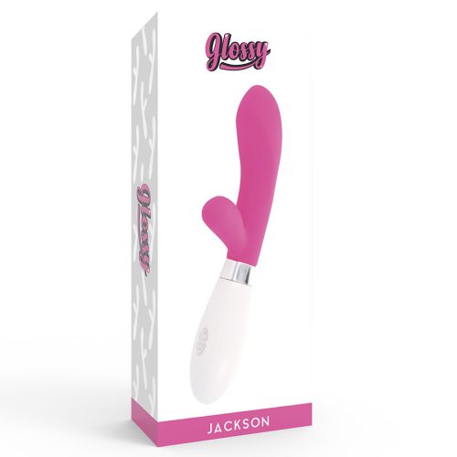 GLOSSY Jackson Rabbit – elegáns rózsaszín vibrátor