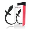 DARKNESS – prémium anális dugó 28 cm fekete szilikonból