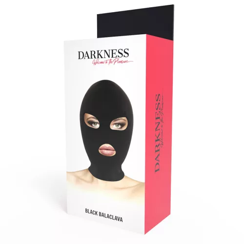 DARKNESS - fekete BDSM alávetett maszk száj és szem számára