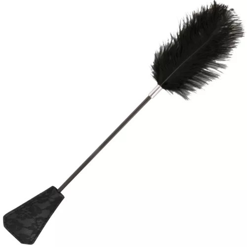 DARKNESS – feketefehér toll ostor 56 cm