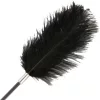 DARKNESS – feketefehér toll ostor 56 cm