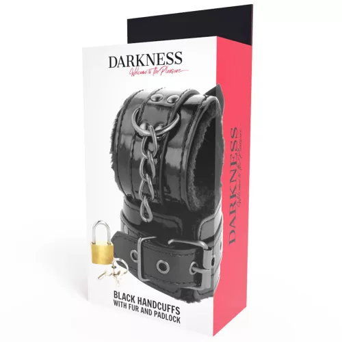 DARKNESS – állítható bőrcsukló zárható kézbilincsek