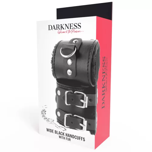 DARKNESS - állítható bőr bilincs puha béléssel