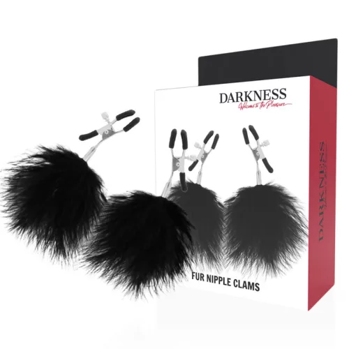 DARKNESS - érzékien stimuláló mellbimbó csipeszek 2 db