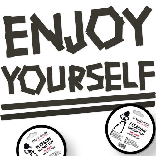 DARKNESS – nem tapadó fekete kötöző szalag 15M